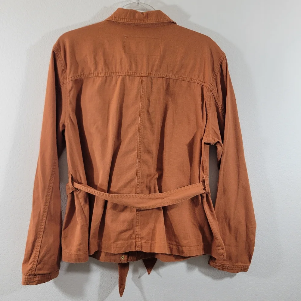 DRAPER JAMES RSVP Cinnamon casual cotton twill belted field utility jacket